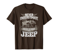 Load image into Gallery viewer, Funny shirts V-neck Tank top Hoodie sweatshirt usa uk au ca gifts for Mens Never Underestimate An Old Man With A Jeep T Shirt 1269794
