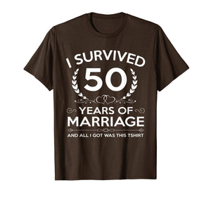 50th Wedding Anniversary Gifts Couples Husband Wife 50 Years T-Shirt-439990