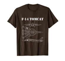 Load image into Gallery viewer, Vintage White F14 Tomcat Airplane Schematic F-14 Jet T-Shirt-1167957
