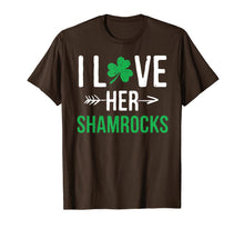Load image into Gallery viewer, I Love Her Shamrocks TShirt St Patrick&#39;s Day Couples Gifts175306
