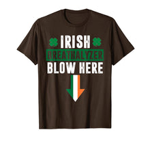 Load image into Gallery viewer, St patricks day Shamrock Irish breathalyzer blow here Funny TShirt411855
