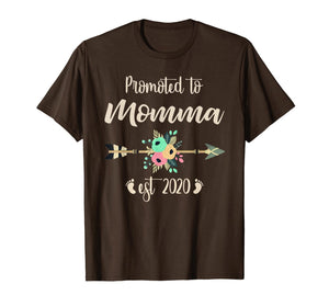 Promoted to Momma Shirt Est 2020 Mothers Day New Mama T-Shirt-3098772