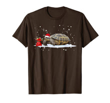 Load image into Gallery viewer, Funny shirts V-neck Tank top Hoodie sweatshirt usa uk au ca gifts for Funny Russian Tortoise Christmas T-Shirt Santa Hat Animal T-Shirt 1018318
