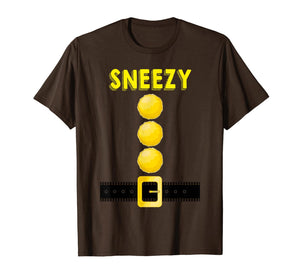 Sneezy Dwarf Costume Funny Halloween Gift Idea Sneezy Dwarf T-Shirt