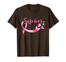 Load image into Gallery viewer, Breast Cancer Awareness Pink Butterflies Ribbon Survivor TShirt776736
