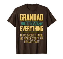 Load image into Gallery viewer, Funny Family Christmas Gifts Grandad Knows Everything T-Shirt-1672681
