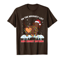 Load image into Gallery viewer, On The Naughty List And I Regret Nothing Dachshund Christmas T-Shirt-3168359
