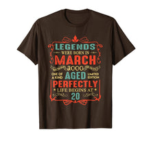 Load image into Gallery viewer, Legends Were Born In March 2000 20th Birthday Gifts TShirt866477
