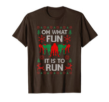 Load image into Gallery viewer, Oh What Fun It Is To Run Funny Runner Christmas Running Gift T-Shirt
