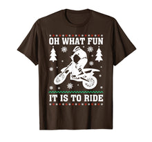 Load image into Gallery viewer, Funny shirts V-neck Tank top Hoodie sweatshirt usa uk au ca gifts for Dirt Biker Oh What Fun It Is To Ride Christmas Ugly Sweater T-Shirt 963200
