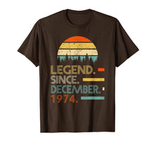 Load image into Gallery viewer, Legend Since December 1974 45th Birthday Gift 45 Year Old T-Shirt-1416975
