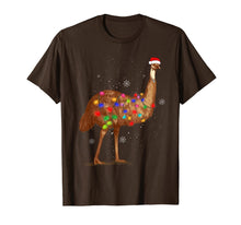 Load image into Gallery viewer, Santa Emu Bird with Christmas Lights Funny Xmas Celebration T-Shirt-1732896
