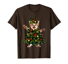 Load image into Gallery viewer, Funny shirts V-neck Tank top Hoodie sweatshirt usa uk au ca gifts for Santa Maine Coon Cat Christmas Tree Light Funny Xmas Cat T-Shirt 146369
