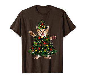 Funny shirts V-neck Tank top Hoodie sweatshirt usa uk au ca gifts for Santa Maine Coon Cat Christmas Tree Light Funny Xmas Cat T-Shirt 146369