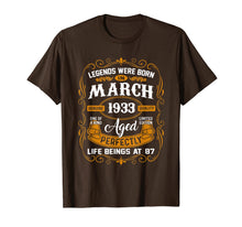 Load image into Gallery viewer, Legends Were Born In March 1933 87th Birthday Gifts TShirt624410
