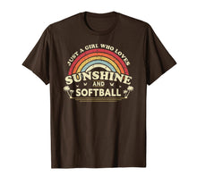 Load image into Gallery viewer, Softball Shirt. Just A Girl Who Loves Sunshine And Softball T-Shirt-427692
