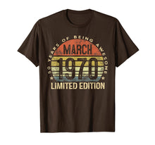 Load image into Gallery viewer, 50 Year Old Gifts March 1970 Limited Edition 50th Birthday T-Shirt-163364
