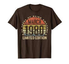 Load image into Gallery viewer, 40 Year Old Gifts March 1980 Limited Edition 40th Birthday T-Shirt-145462
