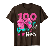Load image into Gallery viewer, 100 Days Of Brains Bows 100th Day Of School Gifts Kids Girls T-Shirt-4050266
