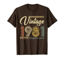 Load image into Gallery viewer, Vintage 1981 Original Parts Funny 39th Birthday Made In 1981 T-Shirt-555336

