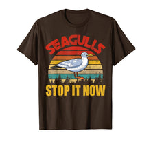 Load image into Gallery viewer, Funny shirts V-neck Tank top Hoodie sweatshirt usa uk au ca gifts for Vintage Retro Seagulls Bird Lover Stop It Now Funny Seagulls T-Shirt 231868
