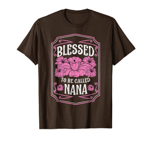 Blessed To Be Called Nana Cute Floral Christmas Gifts T-Shirt-1859848