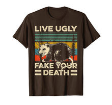 Load image into Gallery viewer, Live Ugly Fake Your Death Retro Vintage Opossum TShirt17102
