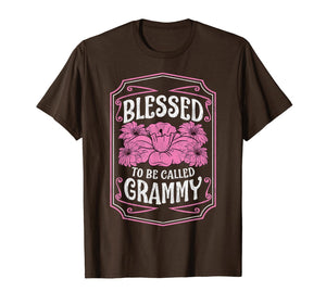 Blessed To Be Called Grammy Cute Floral Christmas Gifts T-Shirt-3159722