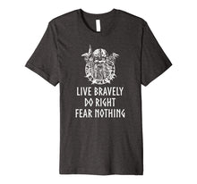 Load image into Gallery viewer, Funny shirts V-neck Tank top Hoodie sweatshirt usa uk au ca gifts for Norse Mythology God Odin -Live Bravely Do Right Fear Nothing Premium T-Shirt 1709556
