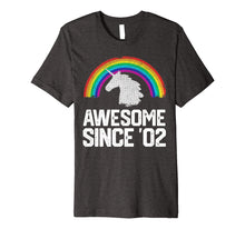 Load image into Gallery viewer, Funny shirts V-neck Tank top Hoodie sweatshirt usa uk au ca gifts for Unicorn Rainbow 2002 17 Year Old 17th Birthday Gifts T-Shirt 1901102
