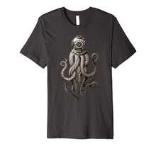 Load image into Gallery viewer, Funny shirts V-neck Tank top Hoodie sweatshirt usa uk au ca gifts for Vintage SCUBA Diver Octopus T-shirt, Kraken Helmet t-shirt 1557839
