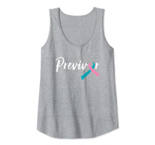 Load image into Gallery viewer, Script Previvor With Pink &amp; Teal Ribbon Tank Top

