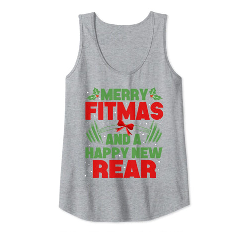 Merry Fitmas and a Happy New year Christmas Holiday Workout Tank Top