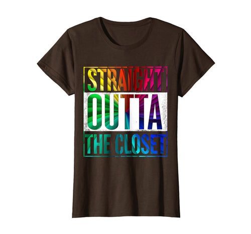 Funny shirts V-neck Tank top Hoodie sweatshirt usa uk au ca gifts for Straight Outta The Closet Shirt LGBT Gay Pride Gift 3622668