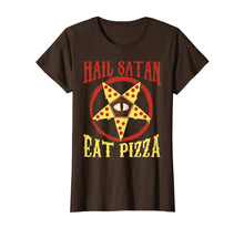 Load image into Gallery viewer, Funny shirts V-neck Tank top Hoodie sweatshirt usa uk au ca gifts for Hail Satan, Eat Pizza Funny Satanic Occult Pizza Tee 1995040
