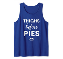 Load image into Gallery viewer, Thighs Before Pies Funny Holiday Season Christmas Gift Tank Top
