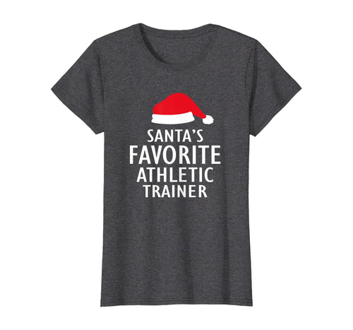 Funny shirts V-neck Tank top Hoodie sweatshirt usa uk au ca gifts for Santa's Favorite Athletic Trainer Funny Christmas Gifts T-Shirt 785179