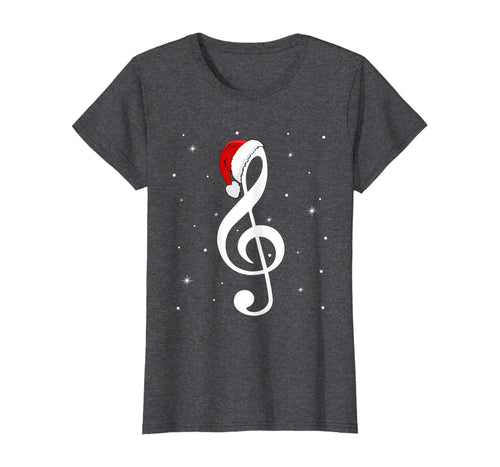 Funny shirts V-neck Tank top Hoodie sweatshirt usa uk au ca gifts for Musical Note Santa Hat Music Lover Merry Christmas Gifts T-Shirt 345758