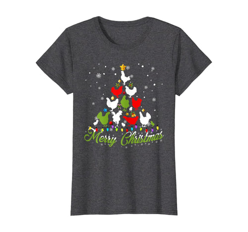 Funny shirts V-neck Tank top Hoodie sweatshirt usa uk au ca gifts for Christmas Tree Merry Christmas Chicken Lover Gift T-Shirt 821504