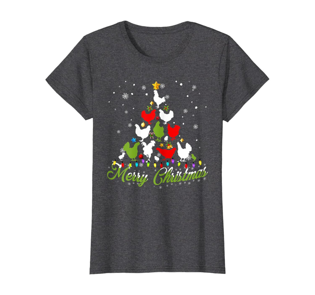Funny shirts V-neck Tank top Hoodie sweatshirt usa uk au ca gifts for Christmas Tree Merry Christmas Chicken Lover Gift T-Shirt 821504