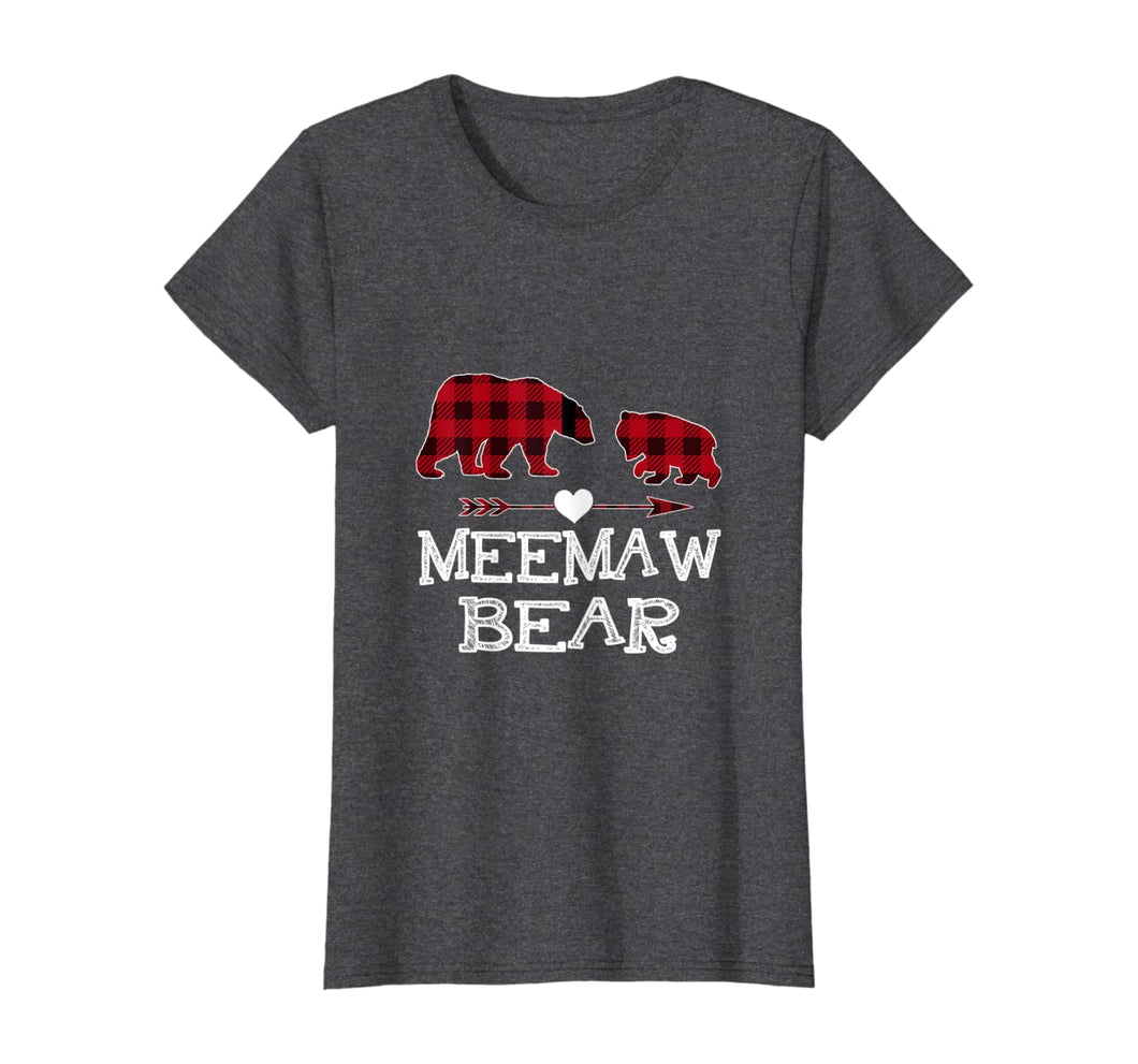 Funny shirts V-neck Tank top Hoodie sweatshirt usa uk au ca gifts for Meemaw Bear Red Buffalo Plaid Matching Family Christmas T-Shirt 1355154
