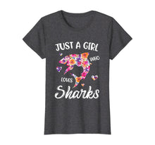 Load image into Gallery viewer, Funny shirts V-neck Tank top Hoodie sweatshirt usa uk au ca gifts for Just A Girl Who Loves Sharks Women Shark Lover Gift T-Shirt 1233978
