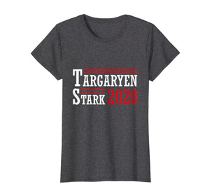 Funny shirts V-neck Tank top Hoodie sweatshirt usa uk au ca gifts for Targaryen-and-Stark-for-President-2020 T-Shirt 2570591
