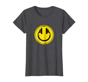 Funny shirts V-neck Tank top Hoodie sweatshirt usa uk au ca gifts for Headphones smiley DJ dance house rave music tee shirt 1214155
