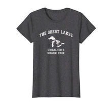 Load image into Gallery viewer, Funny shirts V-neck Tank top Hoodie sweatshirt usa uk au ca gifts for The Great Lakes Unsalted And Shark Free T-shirt 2173264

