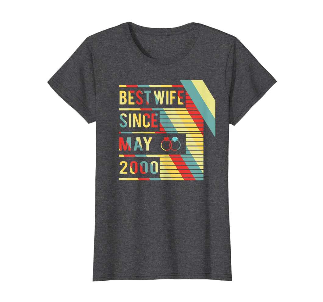 Funny shirts V-neck Tank top Hoodie sweatshirt usa uk au ca gifts for Womens 19th Wedding Gifts Best Wife Since May 2000 T-Shirt 340760