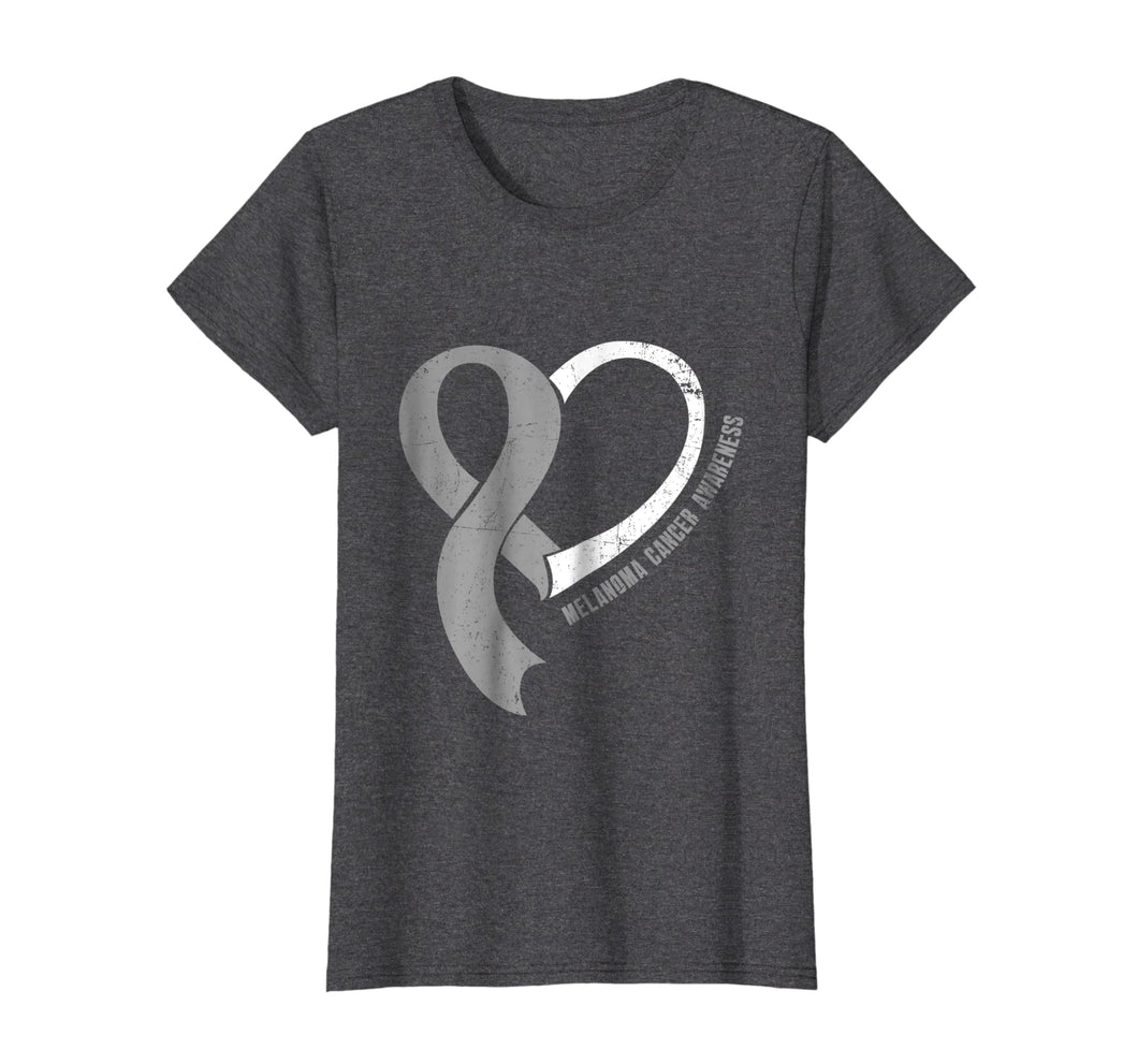 Funny shirts V-neck Tank top Hoodie sweatshirt usa uk au ca gifts for Heart Ribbon Melanoma Cancer Awareness T-Shirt 1439217