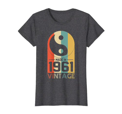 Funny shirts V-neck Tank top Hoodie sweatshirt usa uk au ca gifts for Vintage Yin Yang Retro Made In 1961 58th Birthday Gifts 58 2544154