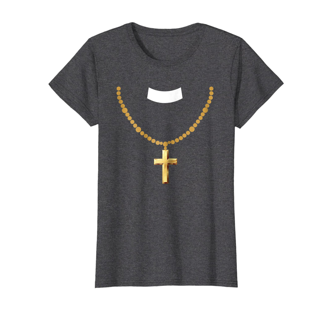 Funny shirts V-neck Tank top Hoodie sweatshirt usa uk au ca gifts for Funny Halloween Priest Costume With Gold Cross Chain T Shirt 1153999