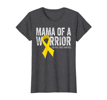 Load image into Gallery viewer, Funny shirts V-neck Tank top Hoodie sweatshirt usa uk au ca gifts for Mama of a Warrior Childhood Cancer T Shirt Ribbon Oncology 1477943
